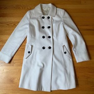 Old Navy White Button Coat